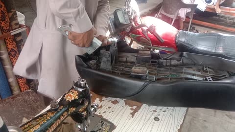 Motorcycle seat restoration process