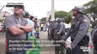 Brazil election_ Bolsonaro calls on protesters to end blockades on nation's roads
