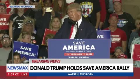 Donald Trump declares the 'silent majority is back' at 'Save America' rally event in Michigan