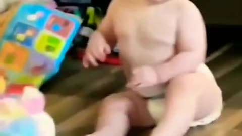 Cute Baby Eat With Dance