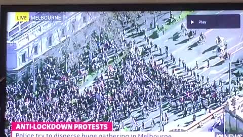 Melbourne, Australia: Lockdown Protesters Break Police Line Aug. 21, 2021