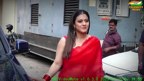 Today Kajol Looking So Young in Red Saree लग नहीं रही काजोल की उम्र 48 साल हो गयी है!