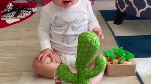 cute cactus and baby