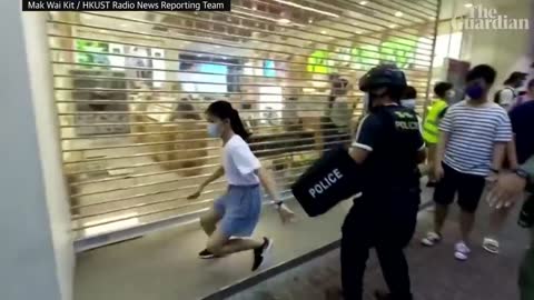 Violent arrest of 12-year-old girl in Hong Kong