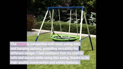See Full Review: Deluxe High Back Full Bucket Toddler Swing with Exclusive Chain & Triangle Dip...