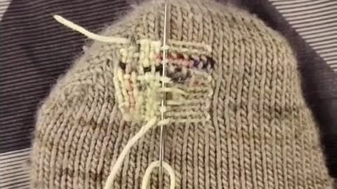 How to fix a hole in a sock