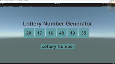 How to Create a Lottery Number Generator Game in Unity, using random function in C#