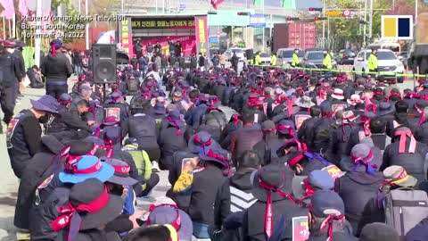 South Korean president warns of crackdown on crippling trucker strike