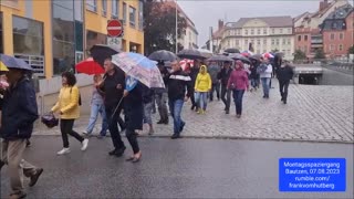 MONTAGSSPAZIERGANG - BAUTZEN, 07 08 2023, 131. MAHNWACHE 🕊 - Start und Ankunft