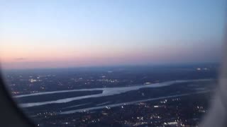 Beautiful sunrise arrival at St. Louis Lambert International from Chicago O'Hare