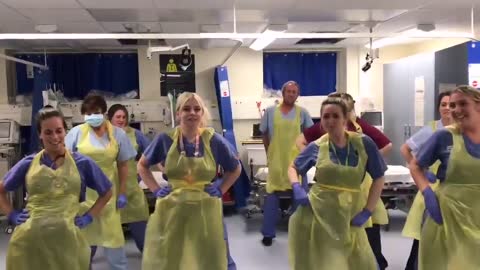 UK nurses striking for a 15% pay rise in an economic crisis practice their Tiktok