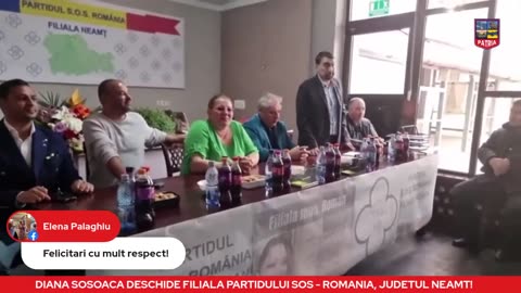 DIANA ȘOȘOACĂ DESCHIDE FILIALA PARTIDULUI S.O.S - ROMÂNIA, JUDEȚUL NEAMȚ!