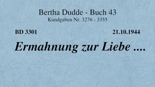 BD 3301 - ERMAHNUNG ZUR LIEBE ....