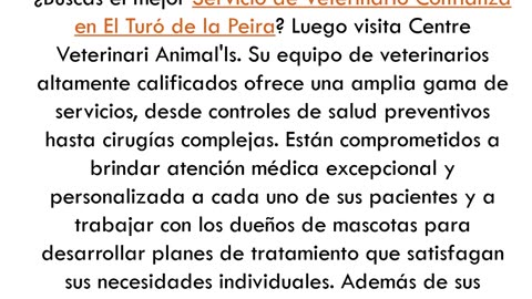 Mejor Servicio de Veterinario Confianza en El Turó de la Peira