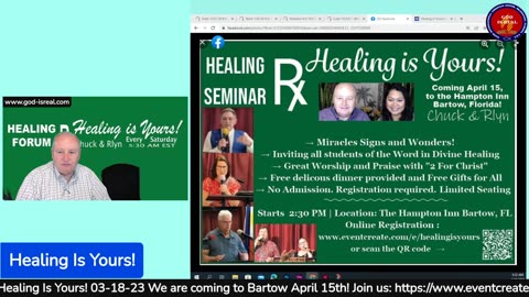 March 18, 2023 Healing is Yours! - Pastor Chuck Kennedy