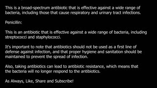 Antibiotics you will need!