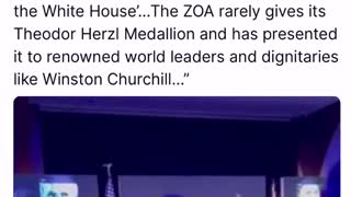 President Trump Receives Theodor Herzl Medallion
