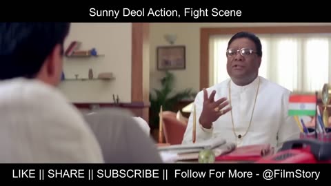 Permission नहीं देगा तो छट्टी का दूध याद दिला देंगे - Sunny Deol Action, Fight Scene