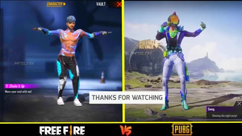 FREE FIRE VS PUBG EMOTE BATTLE - Who Will Win 😮 Satisfying Video