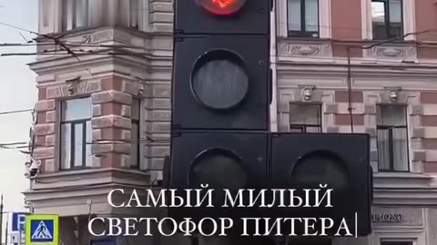 The cutest traffic light in Saint-Petersburg