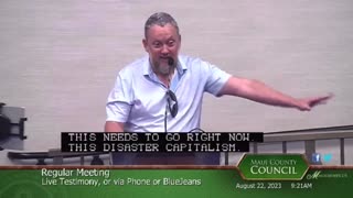 A Maui teacher testifies at emergency Maui County Council