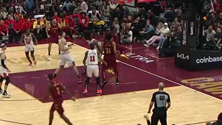 NBA - Donovan Mitchell splits the defense and throws it down with authority 😤 Bulls-Cavs