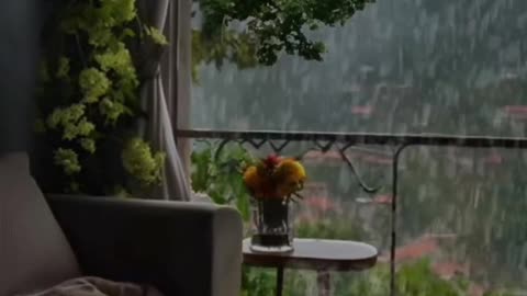 Rainy Peaceful video for mind rest