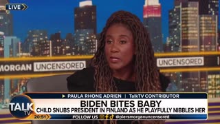Piers Morgan on President Biden Biting a Baby." Wait Biden actually Bit the Baby"