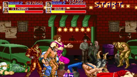 Final Fight AE Mad Gear's City Hack, 1CC, No Death, 2P Double Haggar