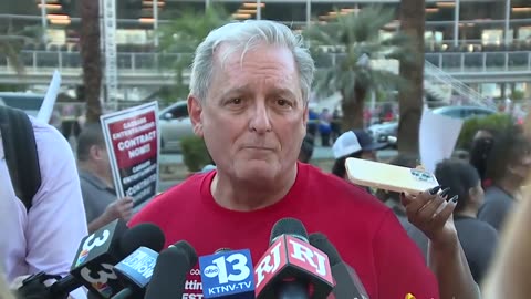 'It's time to do the right thing:' Las Vegas Culinary Union leadership at Strip rally