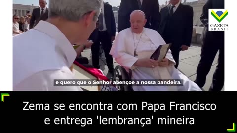 Zema encontra Papa Francisco e fala em "liberdade" e pede bênção para Minas Gerais