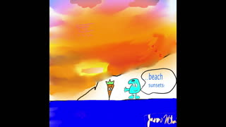 Remmy Raindrop's Blessings: Beach Sunset