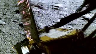 Moment India's Chandrayaan-3 rover touches down on moon for first time