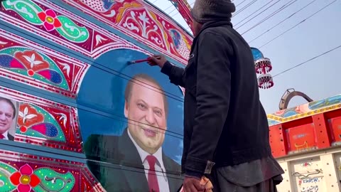 Posters, banners take over Pakistan's political truck art