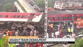 News Update Today: 300 killed in train wreck in India