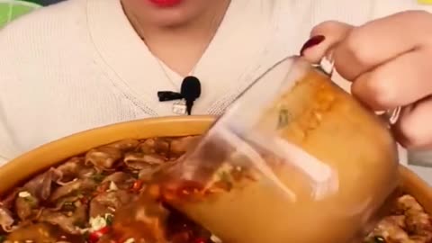 asmr mukbang , eating food, eating asmr, eating show, eating spicy noodles, mukbang eating seafood 7