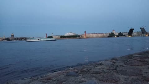 Attractive white nights in Saint-Petersburg