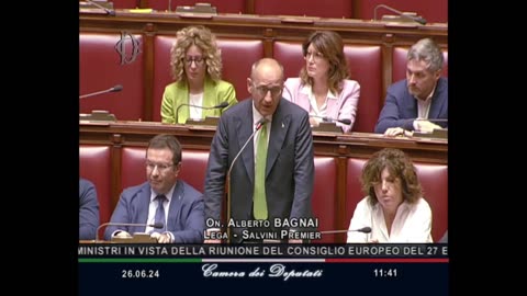 🔴 On. Bagnai in merito alle comunicaz. del Pres. del Cons. in vista del Consiglio UE del 27-28/6/24.