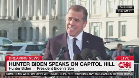 Hunter Biden spoke to the press on Capitol Hill this morning 12/13/23