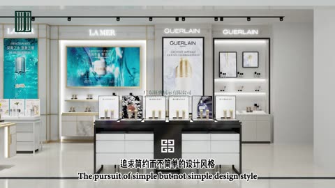 Luxury cosmetics store showcase design Makeup store design