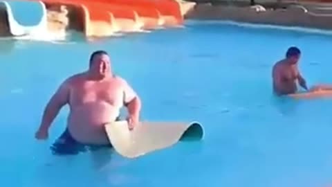 Fat Guy splash in the pool