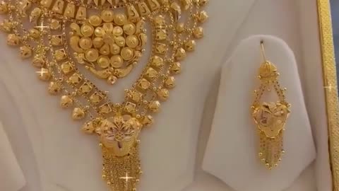 Gold jewelry set 22k gold set