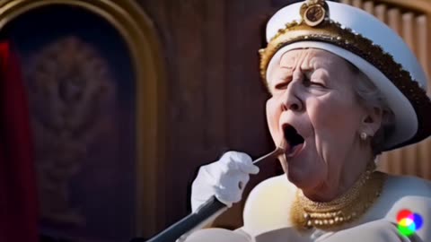 Queen Elizabeth eating out of a Toilet (AI)