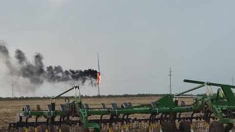 Lightning Strikes Wind Turbine