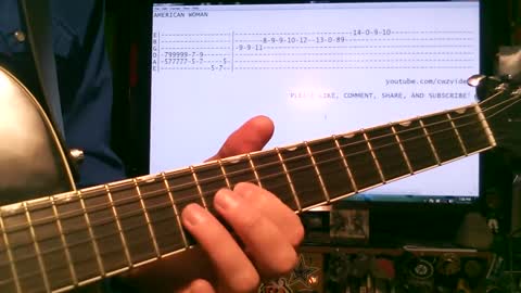 American Woman Guitar Riff by The Guess Who with Tab and Chords Lesson