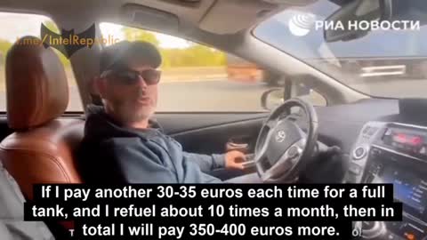 Disgruntled French taxi driver FUMES at SKYROCKETING gas prices
