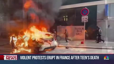 Violent protests erupt in France for 5th straight night following police shooting of 17-year-old