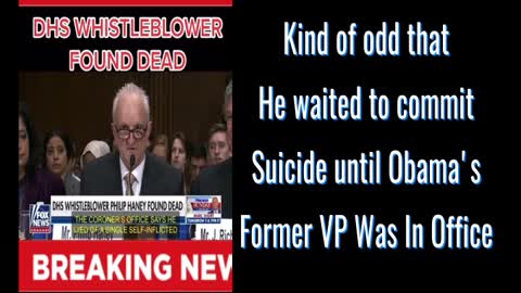 Former DHS Whistle Blower Found Dead