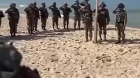 Israeli flag and anthem in Gaza ‘The IDF is at the coast of Gaza. We are here to stay!’