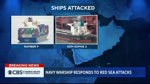 World Update 05 Dec 2023 - U.S. Navy warship responds to Red Sea attacks CBS News